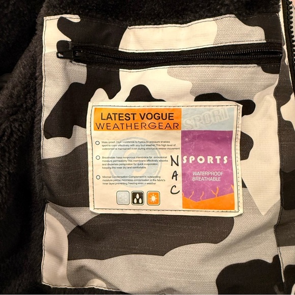 Suokeni Men's Black and Gray Camouflage Ski Jacket med - Picture 7 of 16